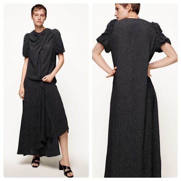 Zara Studio Limited Edition Draped Viscose New - Picture 4 of 11